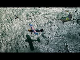 Big-Air Kitesurfer Lasse Walker Jumps Over Red Bull Air Race Pilot Czepiela's Airplane