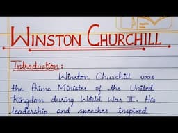 Ep-09: brief essay on "Winston Churchill" | Short essay series | #study #winstonchurchillquotes