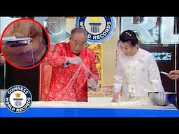 Making The World's Thinnest Noodle - Guinness World Records