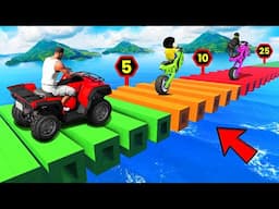 SHINCHAN AND FRANKLIN TRIED THE SQUARE TUBE BRIDGE JUMP PARKOUR CHALLENGE GTA 5