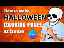 How to make Halloween coloring pages at home in Canva