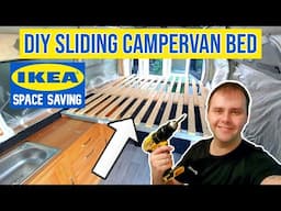 SPACE SAVING IKEA CAMPER VAN BED BUILD | Simple Sliding Bed