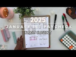 January First Paycheck Budget Closeout 2025 |  My Husband Was Laid Off | His & Her Budget