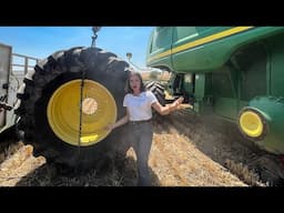 BIGGEST Flat Tire!!! Major Breakdown, Montana Harvest