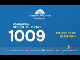 Sesión 1009 del Pleno de la Asamblea Nacional del Ecuador