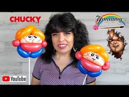 HOW TO  MAKE A CHUCKY  BALLOON CHIBI .-COMO HACER A CHUCKY CON GLOBOS 260 .