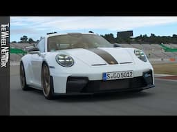 2025 Porsche 911 GT3 with Weissach Package (PDK) | White | Driving, Interior, Exterior [4K]