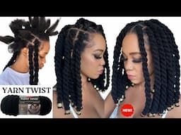 🔥How To: DIY YARN TWISTS /Rubber Band Method/ Beginner Friendly /Ptotectivestyle / Tupo1