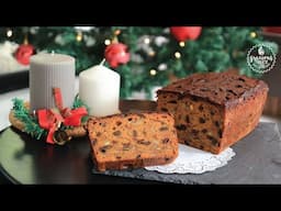 How to Make Christmas Loaf Cake Dark and Not Crumbly | with Egg replacement