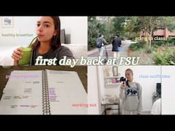 First day of College at FSU (spring semester)