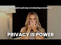 how to stop oversharing + telling people EVERYTHING