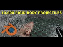 Over 10K Projectiles Rigid Body Blender Physics