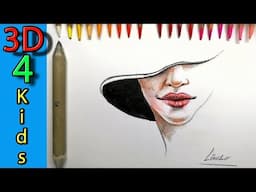 How to draw a 3D Face with ARTEZA color pencils