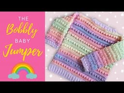 No SEW CROCHET BABY SWEATER JUMPER - SUPER EASY BABY SWEATER🌈