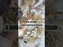 DIY Gold Wreath/ Easy step by step wreath tutorial