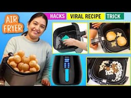 TESTING WEIRD AIRFRYER RECIPES  | VIRAL GOLGAPPA & POPCORN |  CookWithNisha