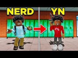 When a NERD Becomes a YN In Roblox Fight in a School 🥷🏾