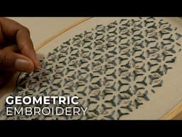 Geometric Embroidery Tutorial | Easy Beginner Friendly Pattern for Clothing & Decor