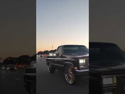 Shorted Chevy Truck on Gold 26’s Forgiatos Riding