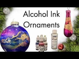 Alcohol Ink Holiday Ornaments: from start to varnish