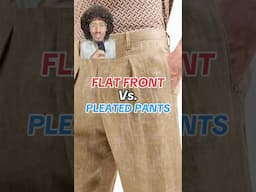 PLEATED PANTS VS FLAT FRONT #menswear #mensfashion #fashion #style #shorts #pleated #pants #baggy