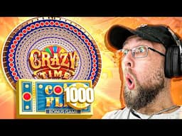 BIG $1000 BET ON COIN FLIP GAME SHOW! (CRAZY TIME)