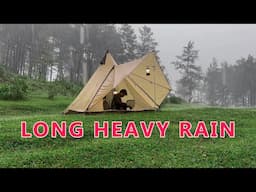 Solo Camping in Heavy Rain-Rain Sounds for Ultimate Relaxation