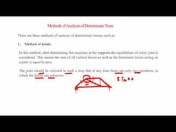 Analysis of Determinate Trusses | Assumptions, Methods, and Key Concepts