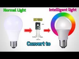 One transistor used normal led bulb convert to smart bulb