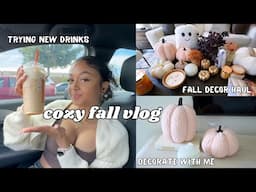 Cozy Fall Vlog | fall decor haul + preparing for fall