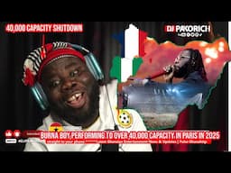 Burna Boy performing to over 40,000 capacity in Paris in 2025