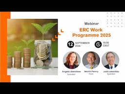 Webinar on ERC Work Programme 2025