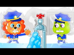 Lion Family | Freeze Magic Safety Tips Good Habits | Cartoon for Kids