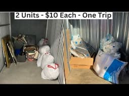 I Won 2 Storage Units For $10 Each On The Same Day | 2 Different Locations | One Trip