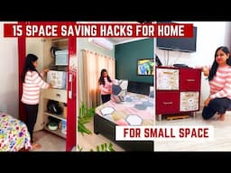 15 SPACE SAVING IDEAS For Homemakers | अब छोटी जगह भी होगी Organized | Home & Kitchen Organization