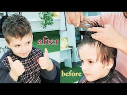 How to cut a boy's hair with scissors? -asmr barber @StylistElnar