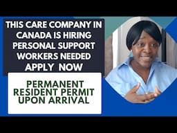 This company in Canada is Hiring. Personal support workers Needed.  Apply