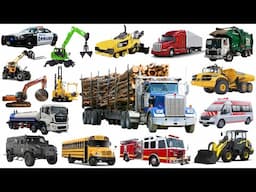 Police Cars, Ambulance, Fire Trucks, Excavator, Dump Truck - Vehicle collection