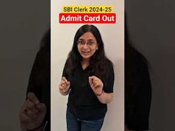 SBI Clerk 2024-25 Admit Card Out! #sbiclerk #admitcard #bankexam #adda247