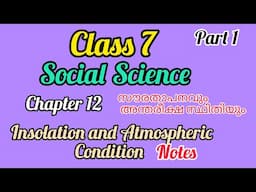 State Syllabus Class 7/chapter 12 Insolation and Atmospheric condition/Part 1 Notes Questions