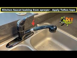 Kitchen faucet sprayer leaking - DIY fix with Teflon tape