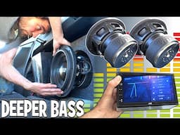 DEEPER BASS w/ 2 10" Subwoofers!! Installing NEW Car Audio Head Unit + How To Set Speaker Crossovers