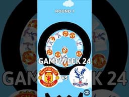 Man Utd vs Crystal Palace-MARBLE RACE PREMIER LEAGUE #shorts #premierleague #manutd #palace #muncry