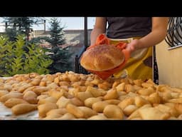 Traditional Fresh Bread | Outdoor Bread Baking in the Mountain Village