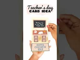 Teachers Day Card Idea #srushtipatil #teachersday #cardideas #diy #papercraft #popupcard #handmade