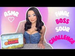 ASMR Final Boss Sour Challenge (Eating & Crinkly Sounds, Soft Spoken)