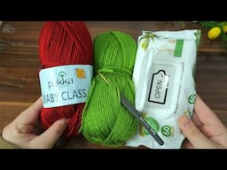 😱VERY INTERESTING! YOU WILL BE SHOCKED WHEN YOU SEE WHAT I DID WITH WET WIPES AND THREAD.🎁 CROCHET