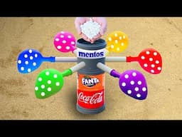 EXPERIMENT : COCA COLA , FANTA , SPRITE , PEPSI , 7UP VS MENTOS!!!