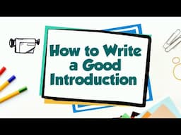 How to Write an Introduction