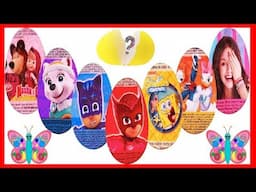 8 huevos sorpresas de PJ Mask Paw Patrol Masha y el oso Soy Luna Bob Esponja El pato Donald y Daisy